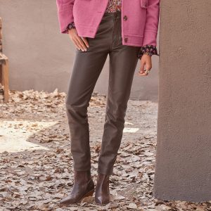 Bronwen Leather Pants - 28, Chocolate